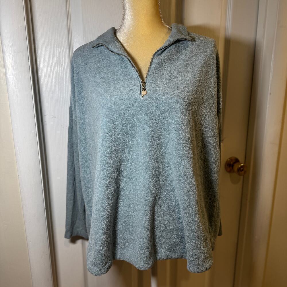 Soft Surroundings Adalyn Long Sleeve Quarter Zip Mock Neck Pullover Sweater XLP